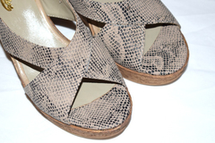 Sandalias Plataforma Corcho Print Reptil Quica Estero Nº 37 - comprar online