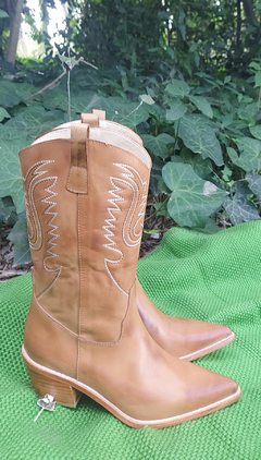 Botas Texanas Mujer Cuero Bordadas Quica Cardales - Quica