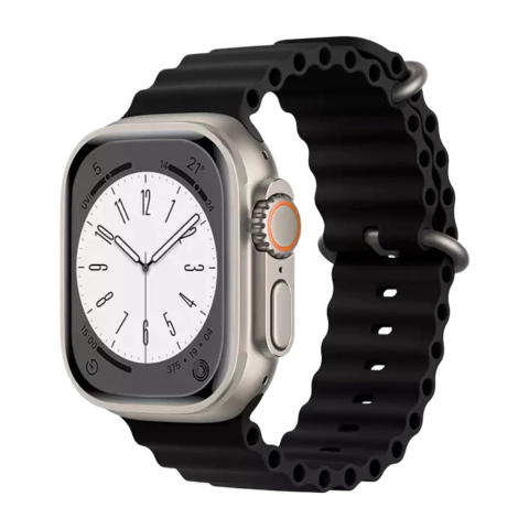 Pulseira Silicone Ondulada Preto