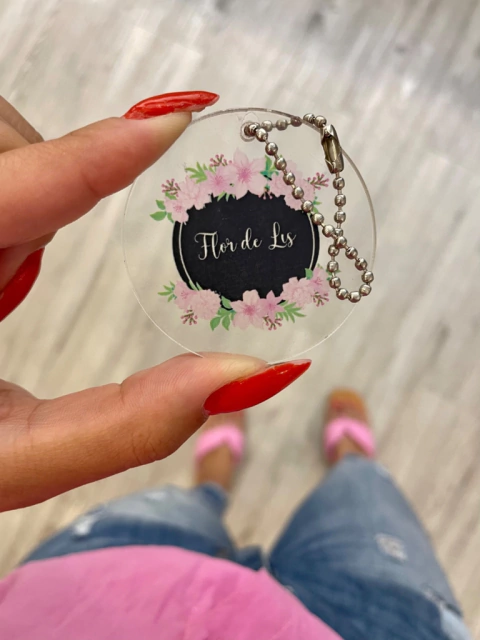 Chaveiro Flor de Lis - Transparente