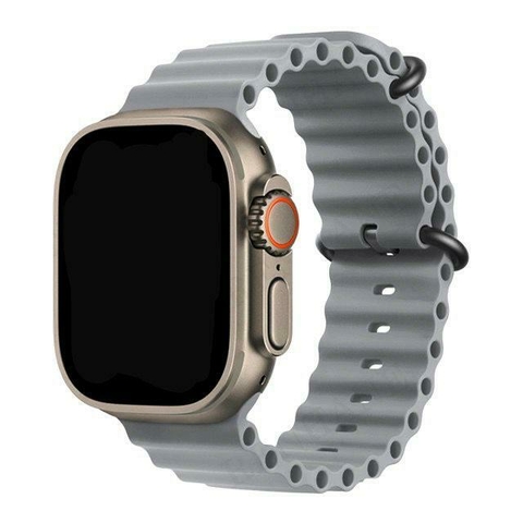 Pulseira Silicone Ondulada Cinza