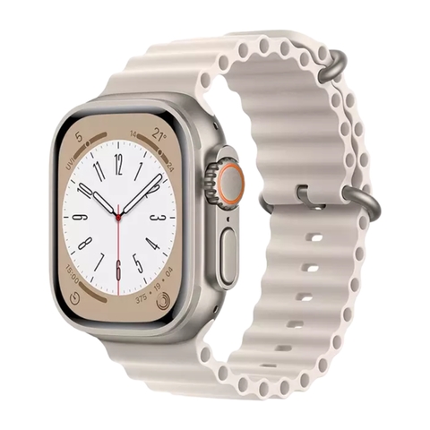 Pulseira Silicone Ondulada Off White