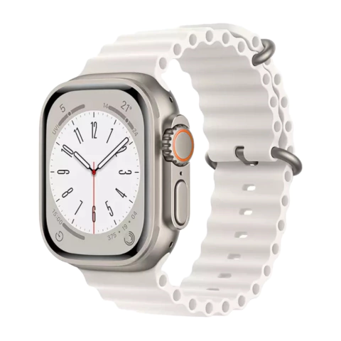 Pulseira Silicone Ondulada Branco