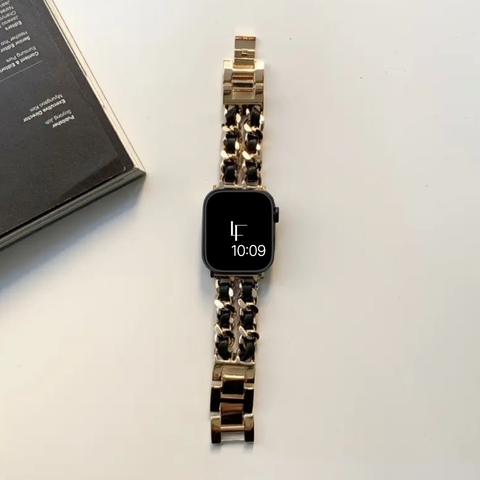 Pulseira Nina Dourada com Preto - Edição Limitada