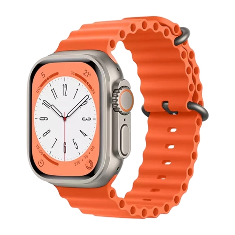 Pulseira Silicone Ondulada Laranja