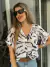 Camisola "Michelle" - Fibrana Con Botones Estampada Esfumada - FRESKA Urbana Mayorista 