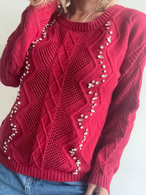 Sweater Premium "Mallorca" - Trenzado con Piedras - comprar online