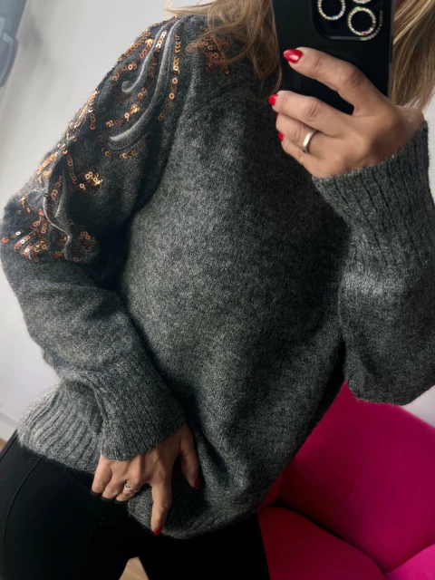 Sweater Premium "Sydney" - Grueso Mangas Lentejuelas - comprar online