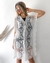 Kimono Cerrado Tul Bordado con Flecos