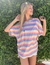 Remeron Microfibra Rayado Pastel
