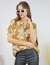 Camisola "Michelle" - Fibrana Con Botones Estampada Flores en internet