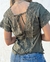 Remera Importada Algodón Espalda Puntilla con Escote