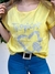 Remera Importada Lino Estampada Corazón "Tropical " - comprar online
