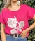 Remera Importada Lino con Tachas Estampada Rosas - FRESKA Urbana Mayorista 