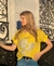 Remera Importada Lino con Tachas Estampada Rosas en internet