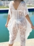 Kimono "Cancun" - Cerrado Tul Bordado Hojitas en internet