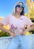 Camisola Poplin Bordada Flores