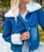 Campera "Texas" - Jean con Cuello y Mangas Corderito - comprar online