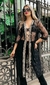 Kimono Premium Tul Bordado Galón Dorado en internet