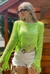 Imagen de Top Premium Crochet Manga Larga con Flecos