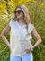 Musculosa Premium Broderie con Botones Manga Volados - comprar online