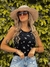 Musculosa Engomada Estampada Florcitas Blancas - comprar online