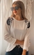 Buzo Waffle Lurex Aplique Gamuzado con Tachas