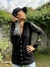 Saco Premium "Cardif" - Largo Lentejuelas Mangas Botones Brillantes y Bolsillos