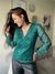 Blusa "Beverly" : Manga Larga Lentejuelas con Recorte - comprar online