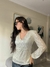 Blusa "Beverly" : Manga Larga Lentejuelas con Recorte en internet