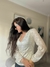 Blusa "Beverly" : Manga Larga Lentejuelas con Recorte - comprar online