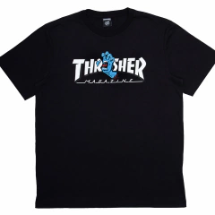 Camiseta Santa Cruz X Thrasher Screaming Logo - Black