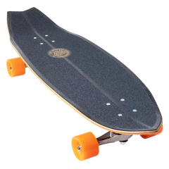 Skate Simulador de Surf - 9.85 Flame Dot Shark Santa Cruz Carver Surf Skate - SKATE SHOP KIORI SKATES - monte seu skate  