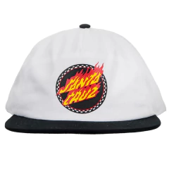 Boné Santa Cruz Skateboard Ringed Flame Dot branco - comprar online