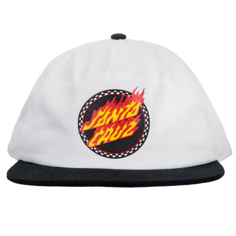 Boné Santa Cruz Skateboard Ringed Flame Dot branco - comprar online