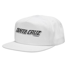 Boné Santa Cruz Skateboard Snapback Creep Strip branco