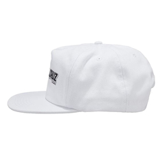 Boné Santa Cruz Skateboard Snapback Creep Strip branco na internet