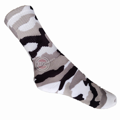 Meia de skate e Casual - Sox Crue camuflada cinza