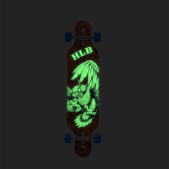 Skate Longboard Hondar - Owl Glow in The Dark na internet