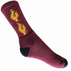 Meia Dropdead - Fire Bordo cano medio - comprar online