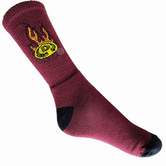 Meia Dropdead - Fire Bordo cano medio