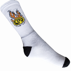 Meia Dropdead - Fire Branca cano medio