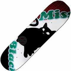 Shape em maple canadense - Miss Black skateboards premium Cat Black
