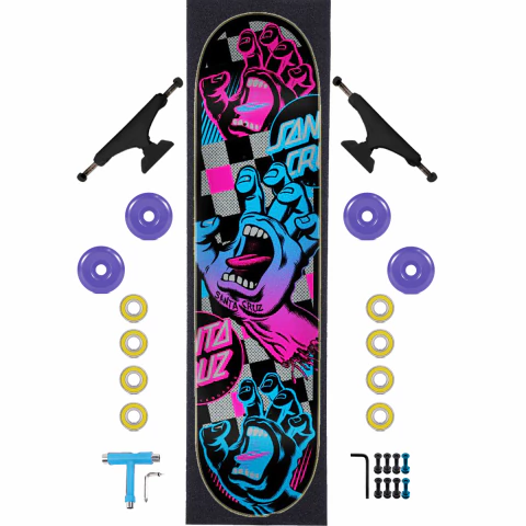 Skate Completo Profissional - Santa Cruz - Check Trap - comprar online