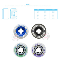 Ricta Brevard Speedrings Wide Ricta Skateboard Wheels - 54mm 101a na internet