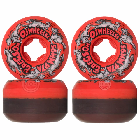 Roda OJ Wheels - Gregson Masher II 50/50 Split Elite Red Black Mini Combo - 56mm