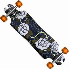 Skate Semi Longboard Hondar - Flor white