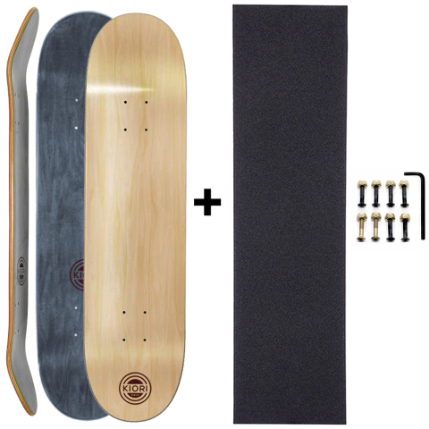 Kit de manutenção - shape maple canadense 8.0" importado com lixa e parafuso de base