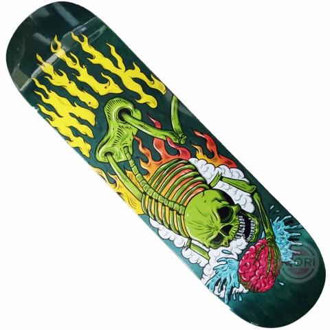 Shape maple canadense - Milk skateboards 8.25" - Ratones Burning Skeleton
