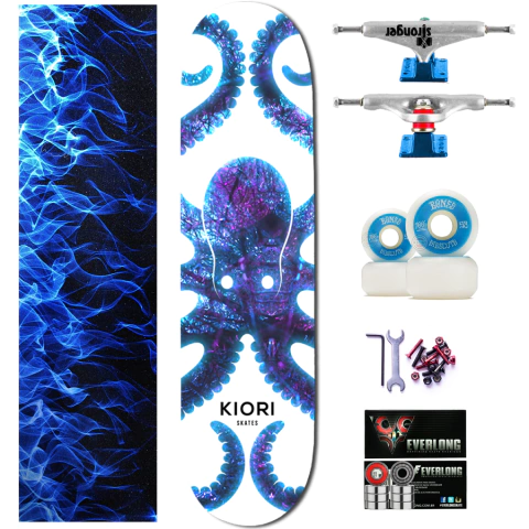 Skate completo profissional maple Octo Glow